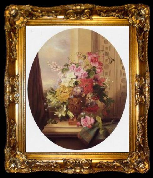 framed  unknow artist Floral, beautiful classical still life of flowers 019, ta009-2